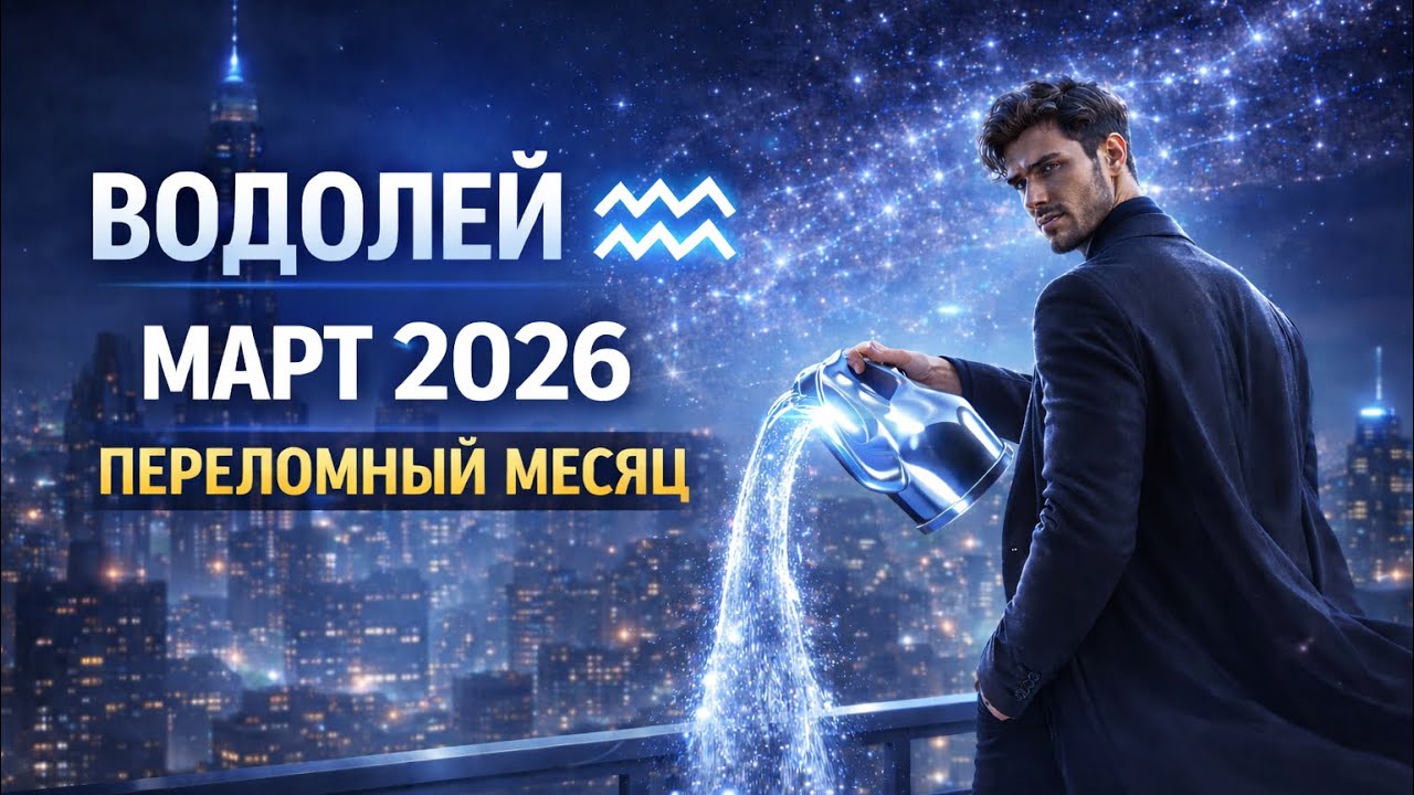 Водолей ♒ март 2026 — работа, любовь, деньги и главный поворот месяца.