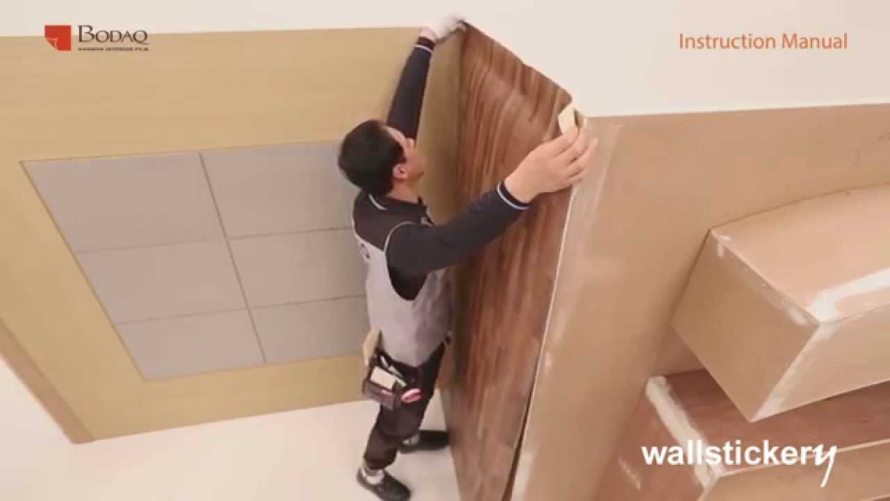 How to hang self adhesive wallpaper tutorial for beginner.