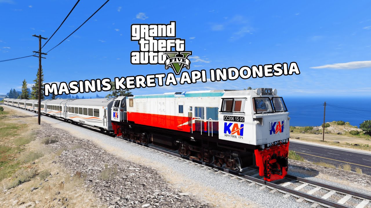 MENJADI MASINIS KERETA API INDONESIA - GTA 5 MOD