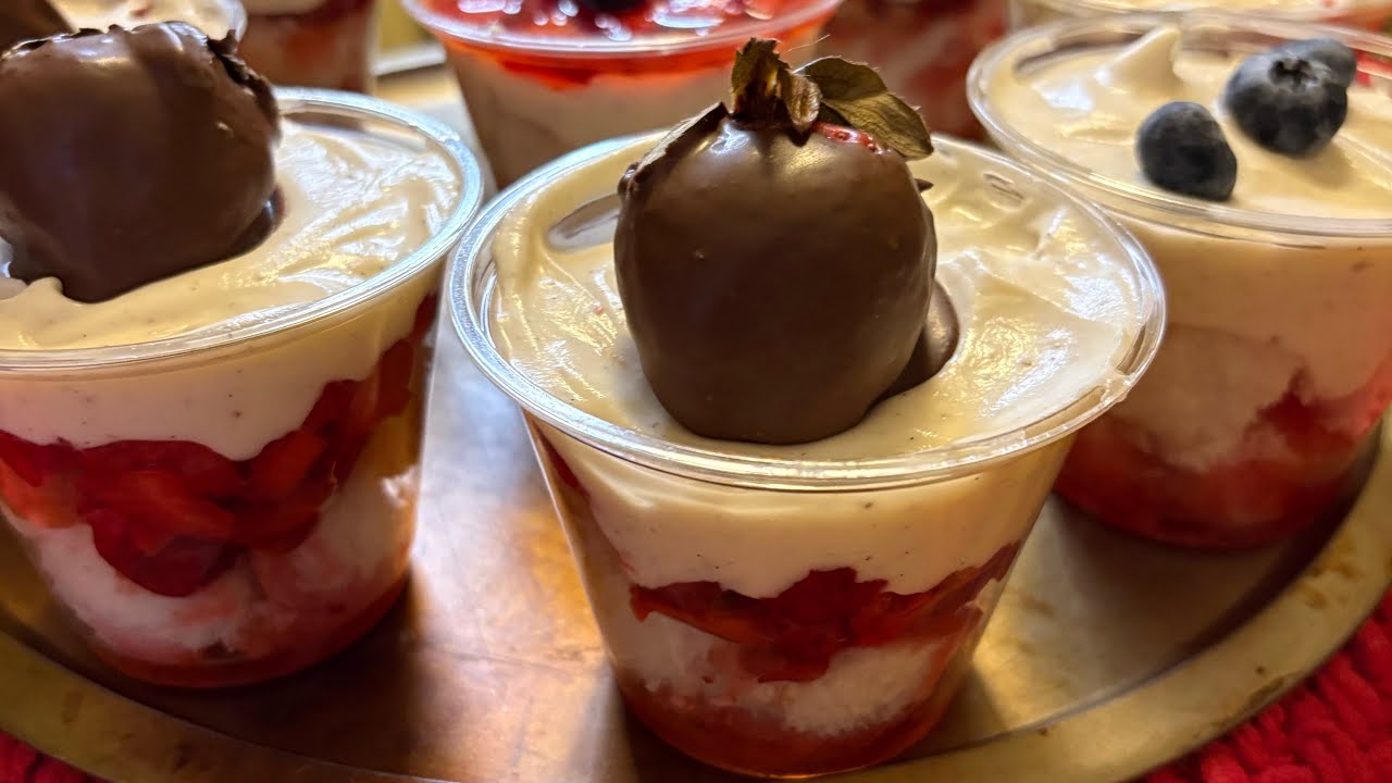 Strawberry Chantilly Trifles  