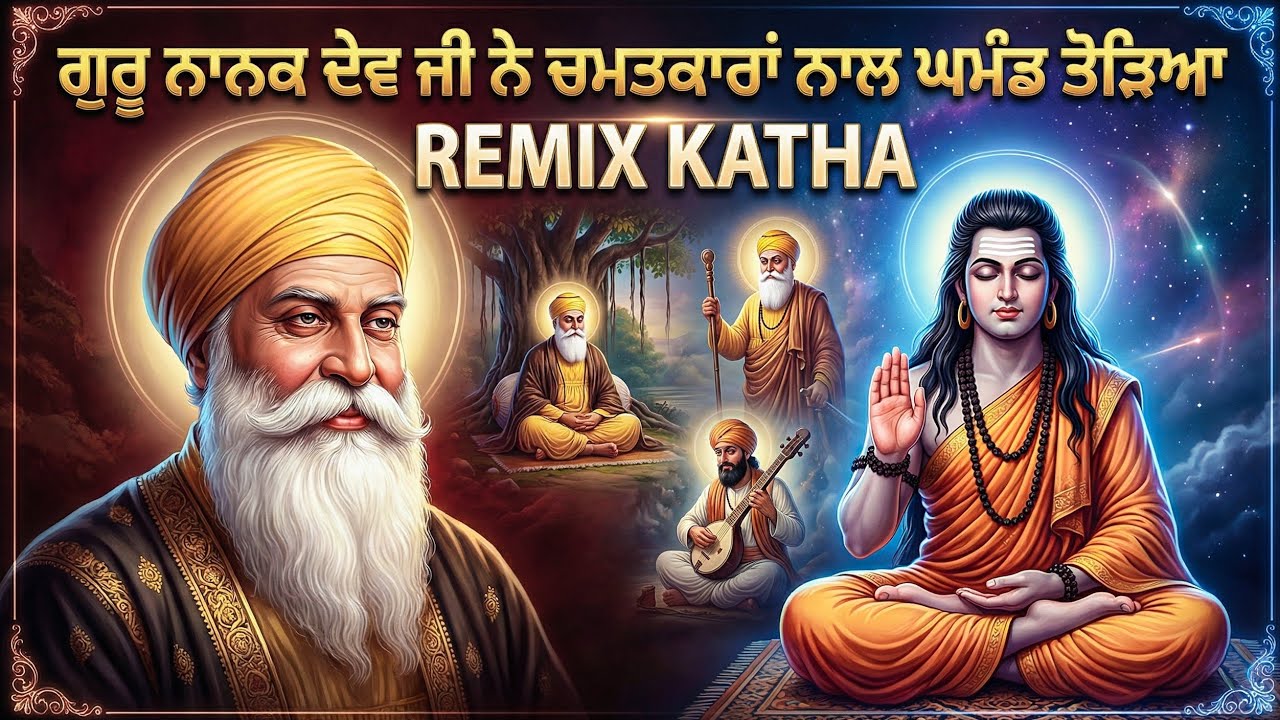 ੴ Guru Nanak Ji Ne Chamatkara Naal Ghamand Todeya | Giani Sher Singh Ji ☬ (Remix Katha)
