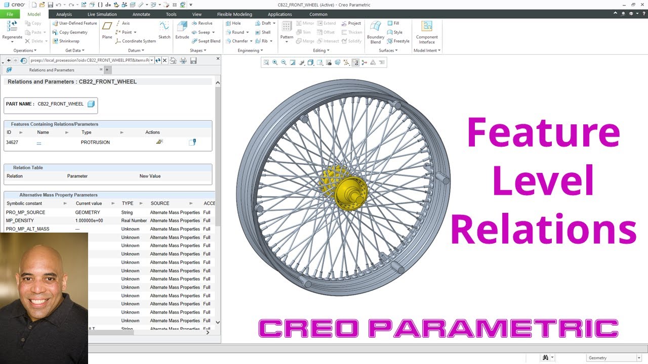 Creo Parametric - Feature Level Relations | Demo