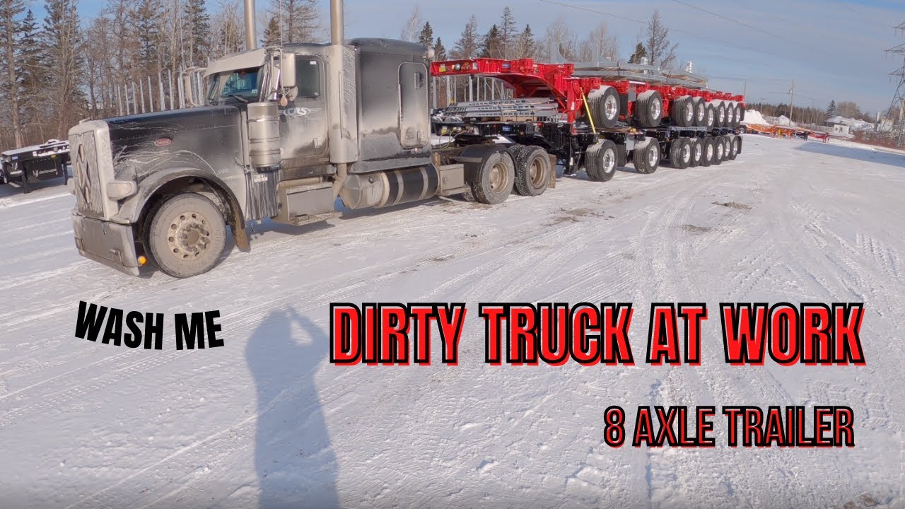 POV NO TALKING NIGHT & DAY DRIVING |  PETERBILT FLAT TOP | 8 AXLE DELOUPE TRAILER | TRUCKING LIFE