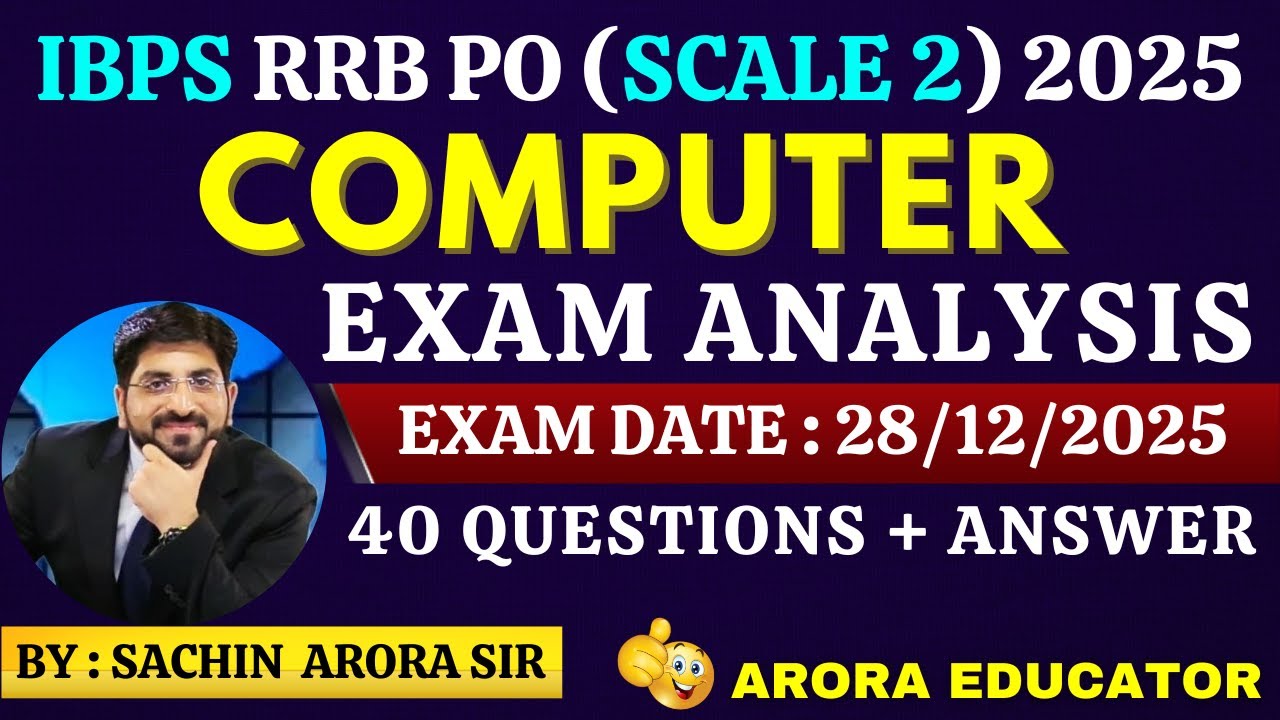 IBPS RRB GBO Computer Analysis 2025 | RRB Scale 2 Computer Exam Analysis | IBPS RRB SO Computer |
