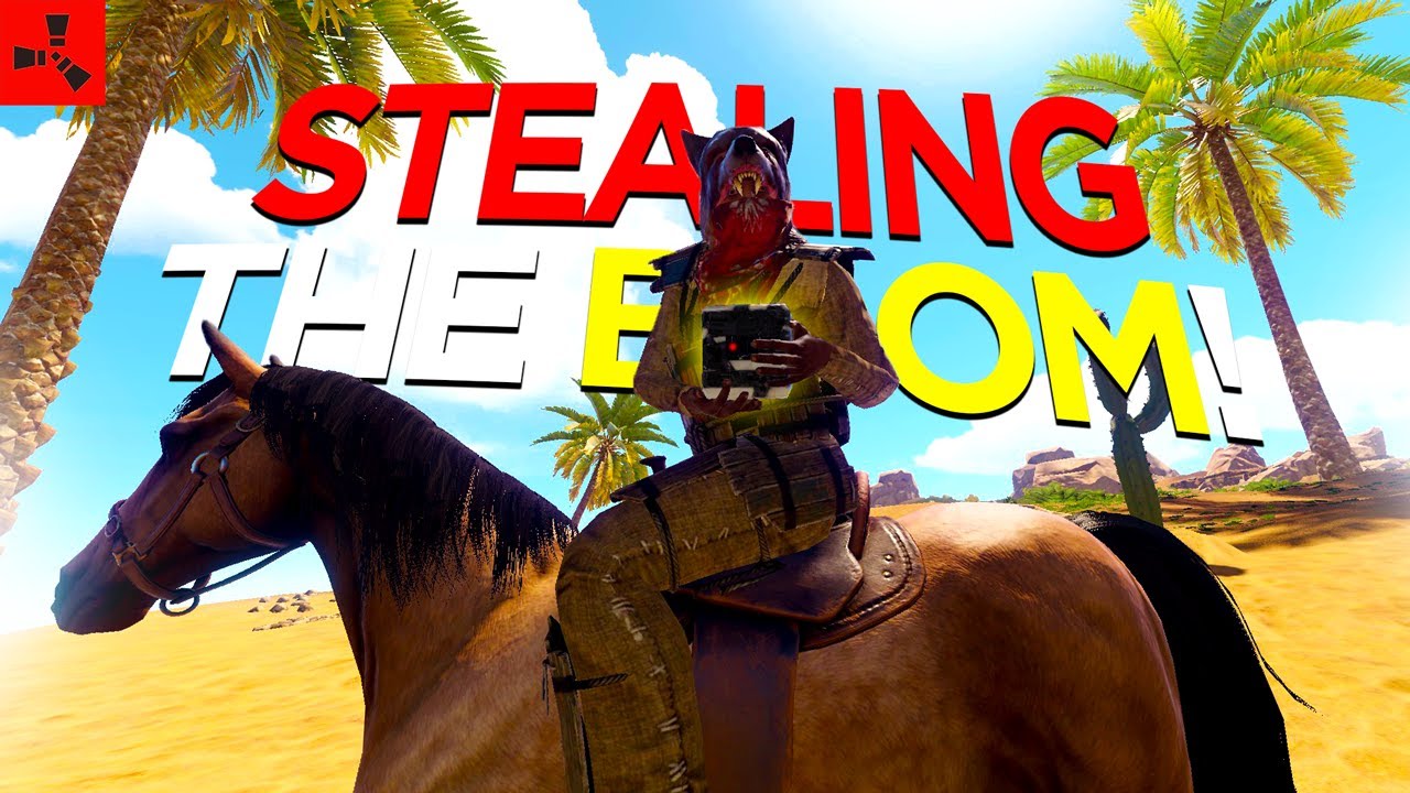 The COMPOUND BOW helped us STEAL C4 today (SOLO VANILLA RUST #2 S64)