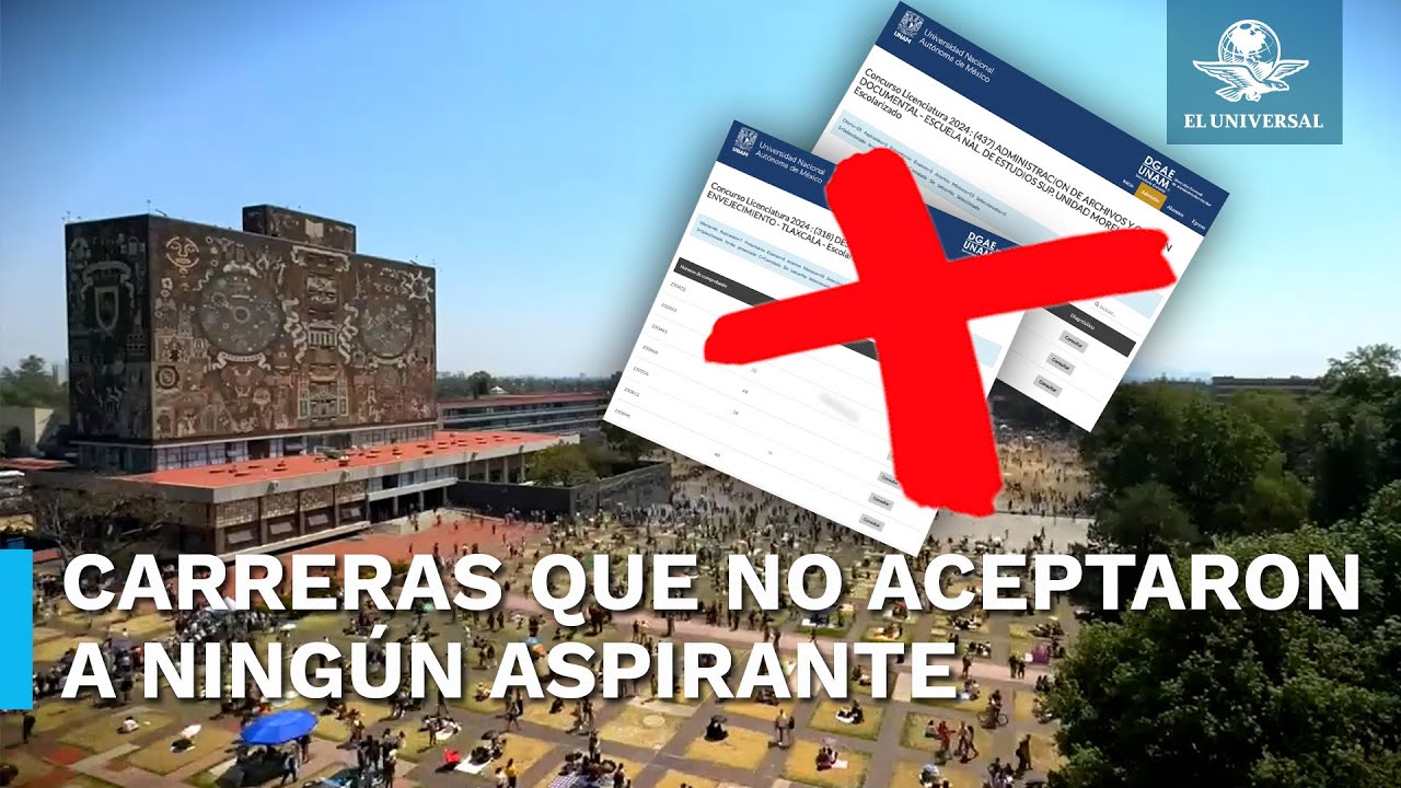 &iquest;En qu&eacute; carrera de la UNAM ning&uacute;n aspirante fue seleccionado para 2024?