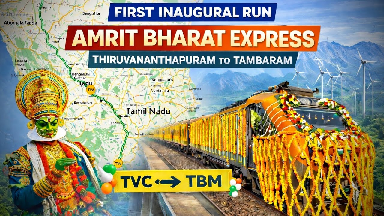Inaugural Journey in New Amrit Bharat Express | Thiruvananthapuram Central To Tambaram