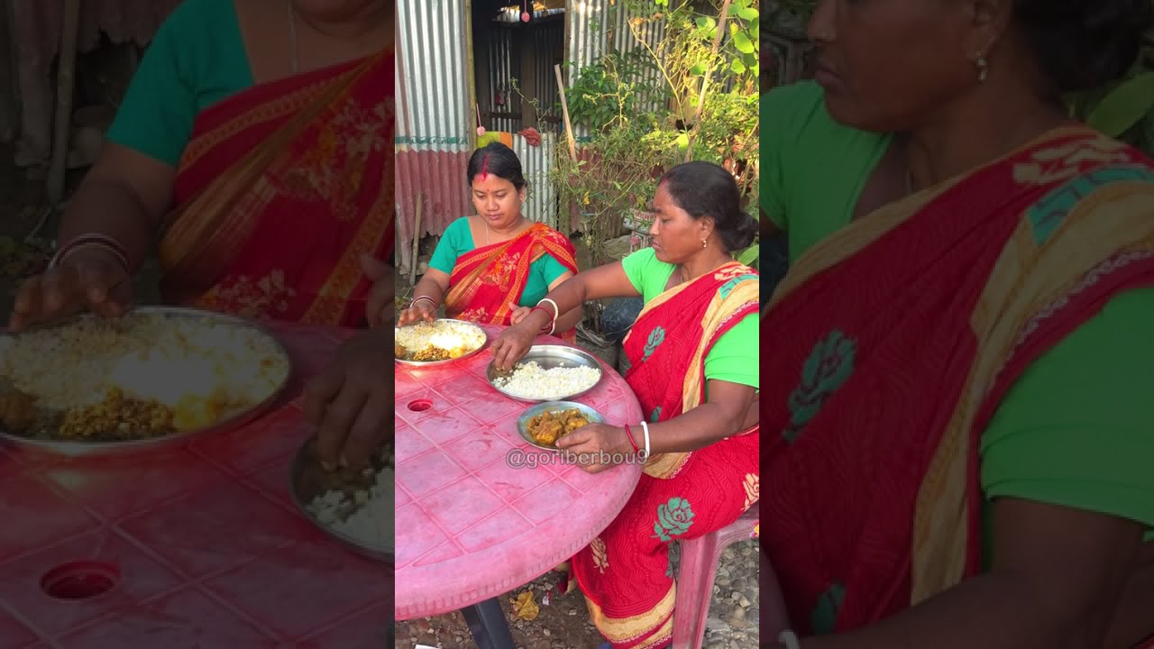 মাংস ভাত খাওয়ার বুদ্ধি🔥|| Goriber Bou