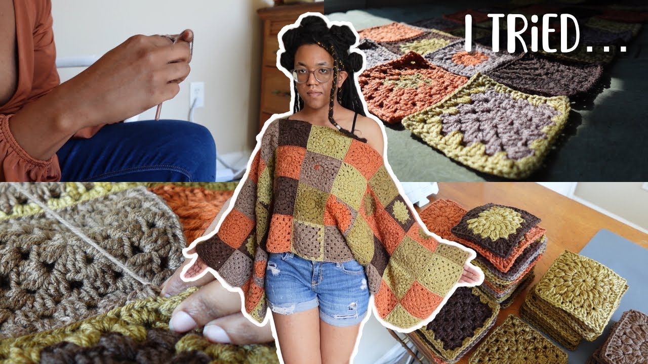 I Tried Making a Granny Square Sweater 🧶...Did It Work?