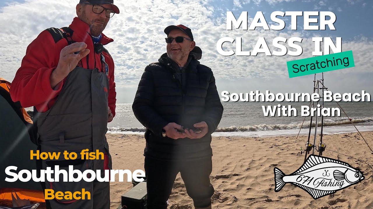 UK Sea fishing - A Master Class in scratching on Southbourne beach - with my old friend Brian.