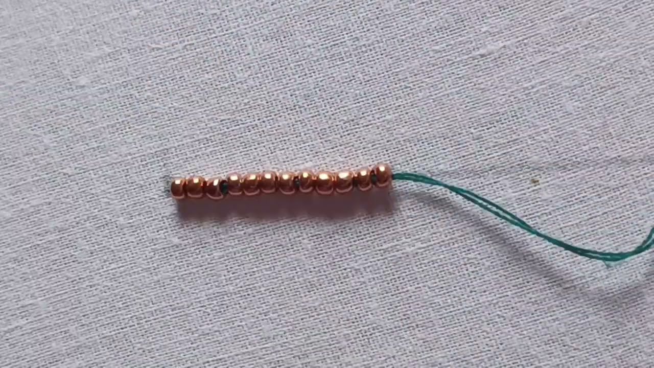 How to Properly Stitch Sugar Beads with a Regular Needle / Normal needle sugar bead stitch