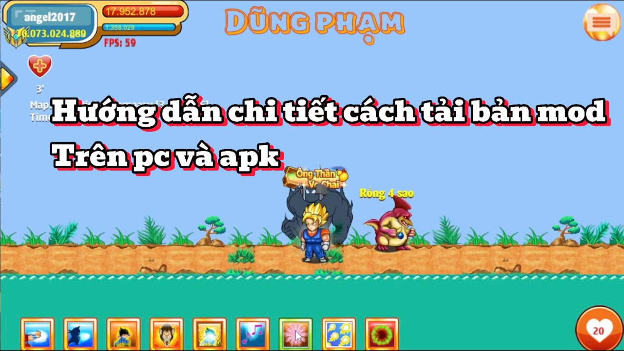 Ngọc Rồng Online - hướng dẫn chi tiết c&aacute;ch tải mod tr&ecirc;n pc v&agrave;