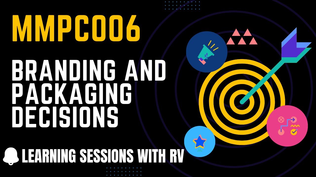MMPC006 Unit 6 Branding and Packaging Decisions | IGNOU MBA TEE Exams | Learning Sessions with RV |