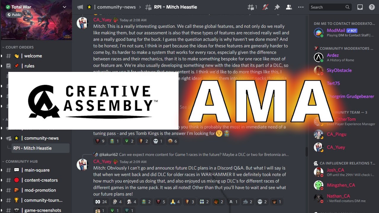 Creative Assembly Ask Me Anything  Total War: Warhammer III