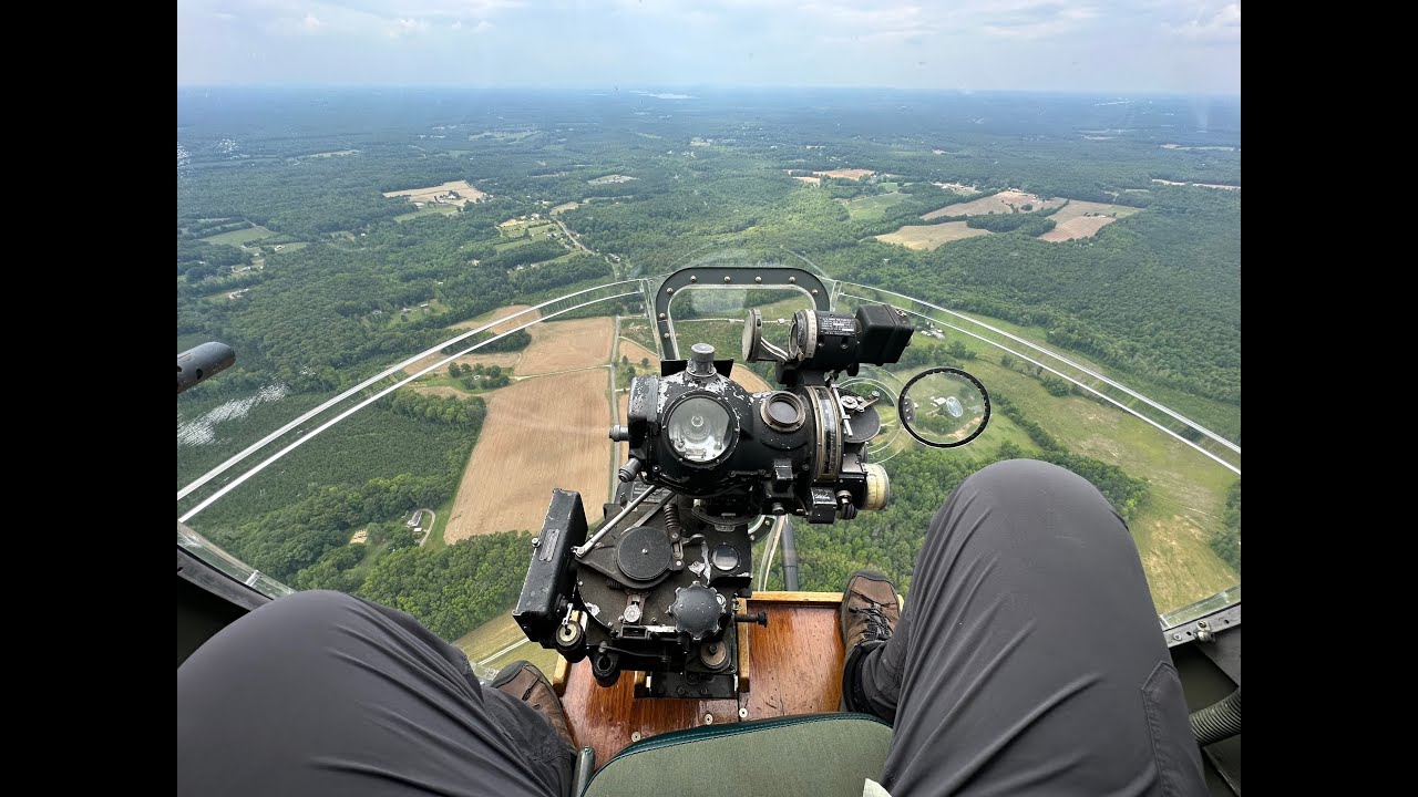 B-17G Flying Fortress Flight from Navigator and Bombardier Seats