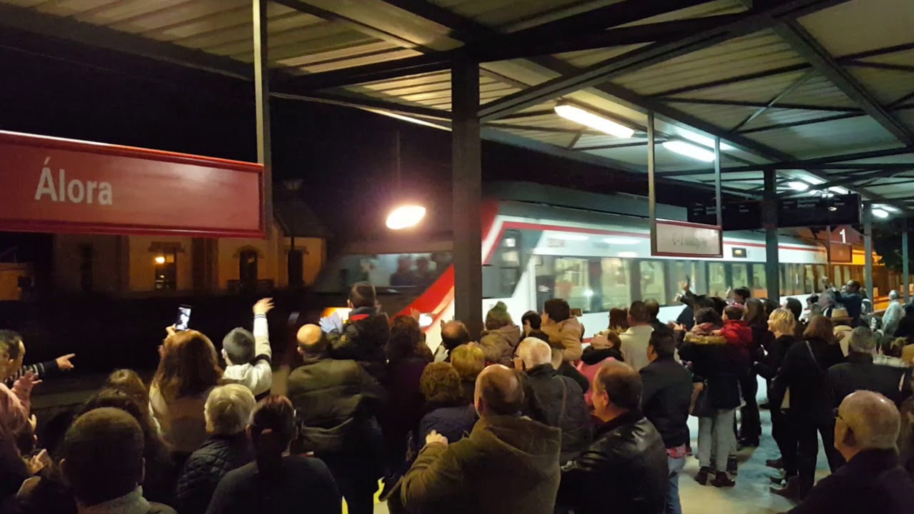 Llegada Reyes Magos a la Estación de Álora.