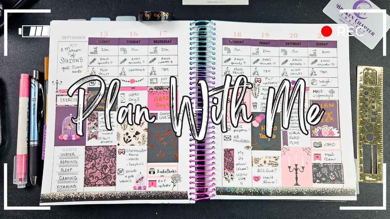 Weekly Plan With Me ✍️ HB90 x Erin Condren & Kanban Board