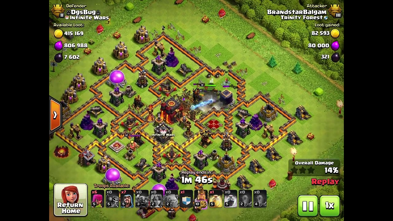 TH8 vs TH10 Attack Strategy as TH8 || Titans League trophy pushing #trophypushing #th8pushing #coc