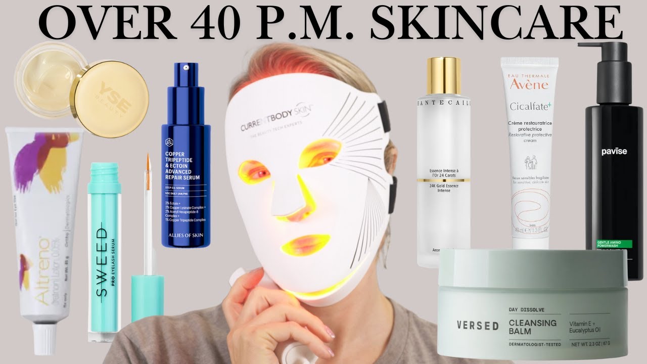 Over 40? My Hydrating PM Skincare Routine + Red Light Therapy for Radiant Skin ✨⭐️