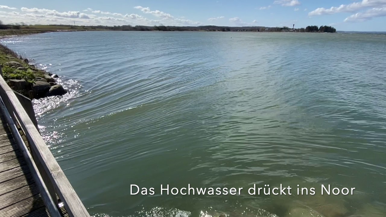 Spaziergang bei Sturmflut in Holnis