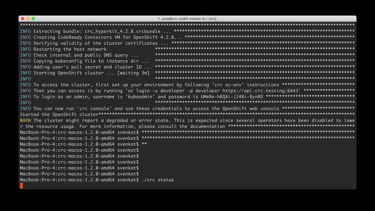 CRC-OpenShift-Mac