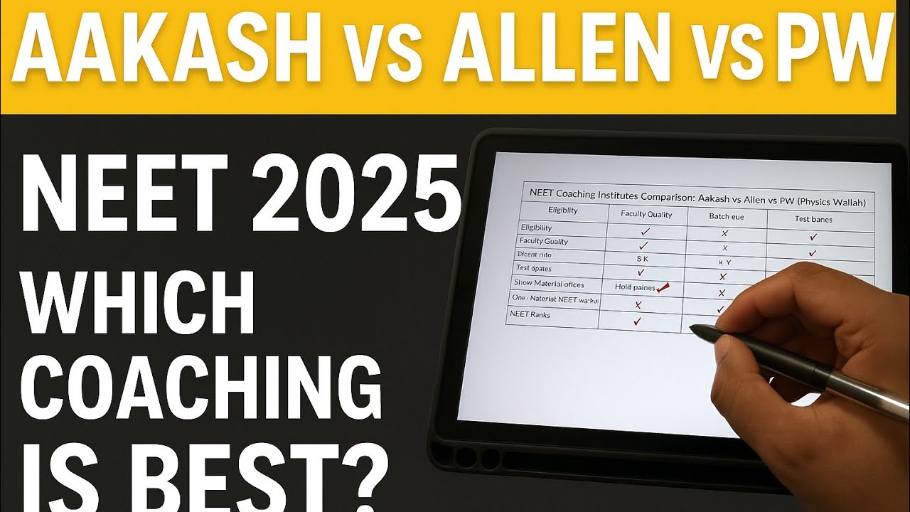 Aakash vs Allen vs PW NEET 2025 | Which Coaching is BEST? Honest Comparison!