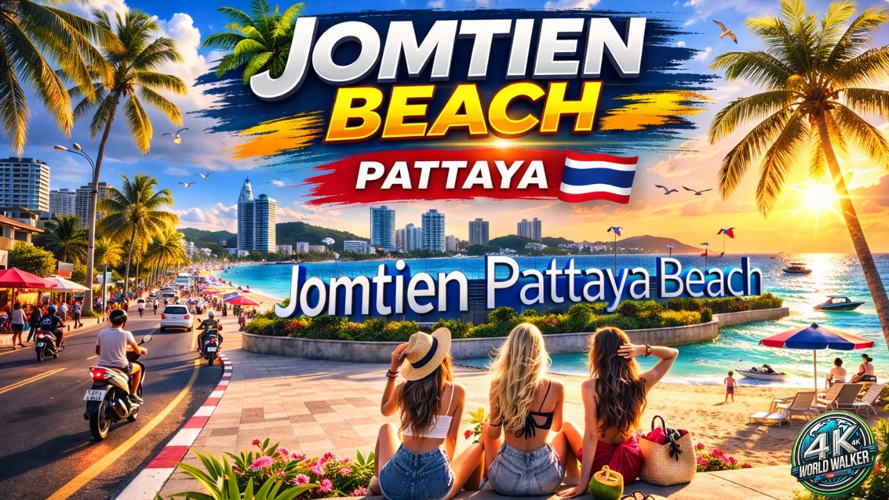 Pattaya – Jomtien Beach Day Ride 🇹🇭 Thailand 4K