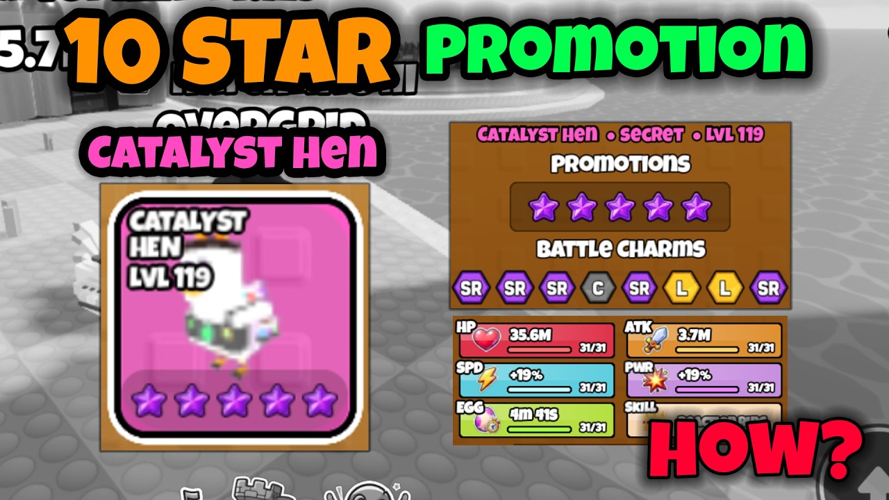 HOw to Promote to 10 STAR fast in GRow a CHicken Fighter