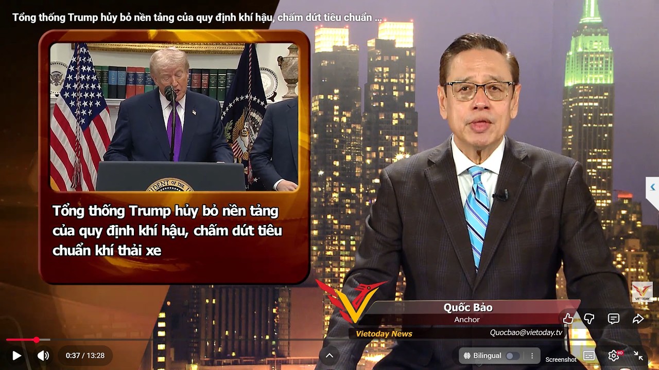 Tổng thống Trump hủy bỏ nền tảng của quy định khí hậu, chấm dứt tiêu chuẩn khí thải xe