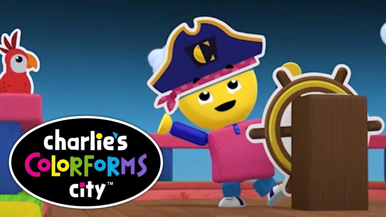 Charlie's Colorforms City - Pirate Ship to Pancake Island! (CLIP)