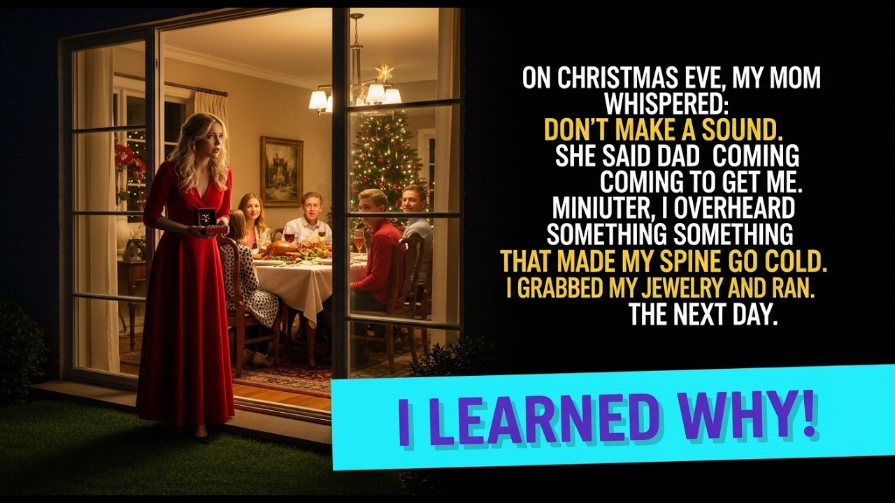 14. CHRISTMAS EVE: MOM WHISPERED DON’T MAKE A SOUND.I OVERHEARD SOMETHING, GRABBED MY JEWELRY, AND