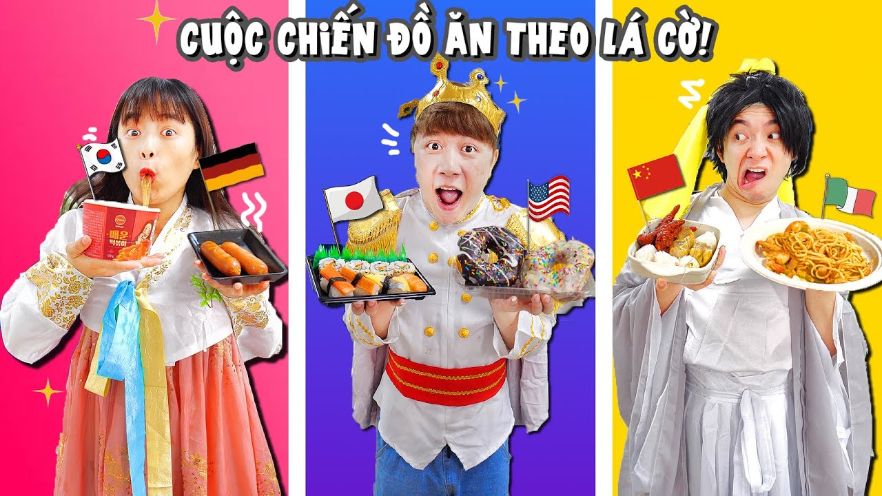CUỘC CHIẾN ĐỒ ĂN THEO LÁ CỜ CÁC NƯỚC! - NƯỚC NÀO DỞ NHẤT??