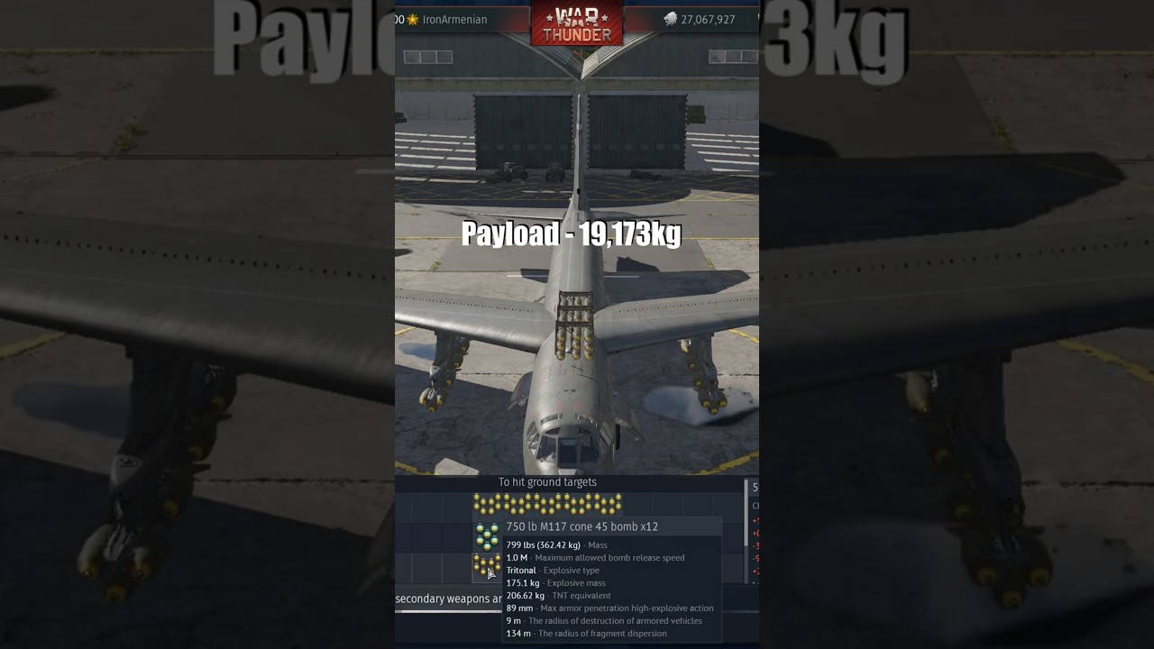 This B-52 Payload is INSANE #warthunder #shorts