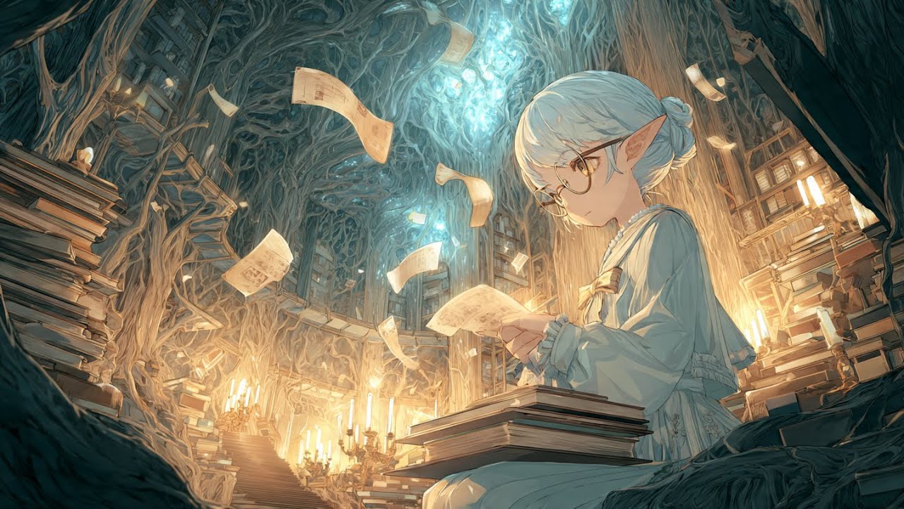 Deep Focus BGM   Resonant Library 8H / 【作業用BGM 8H】古の大樹の書庫で、エルフと集中する 8時間。
