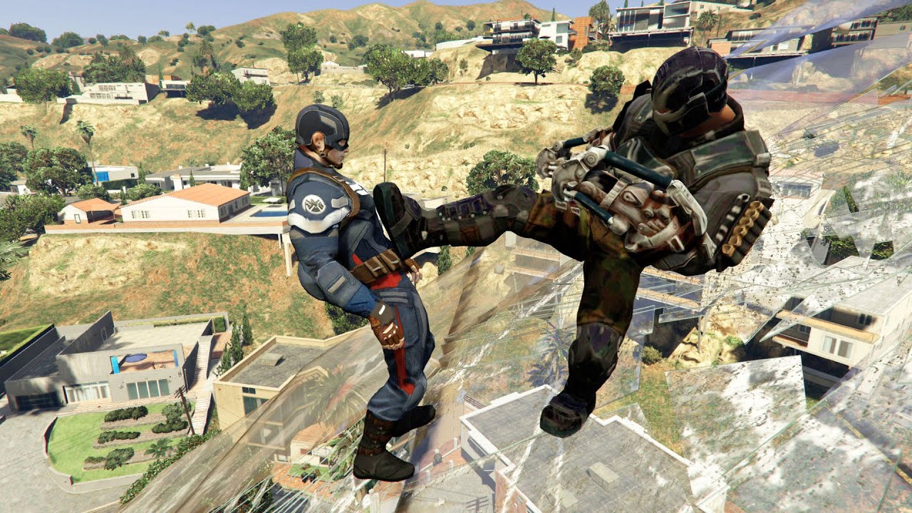 GTA 5 Epic Ragdolls And Fails #29 (  Captain America vs Crossbones - Epic Ragdolls )