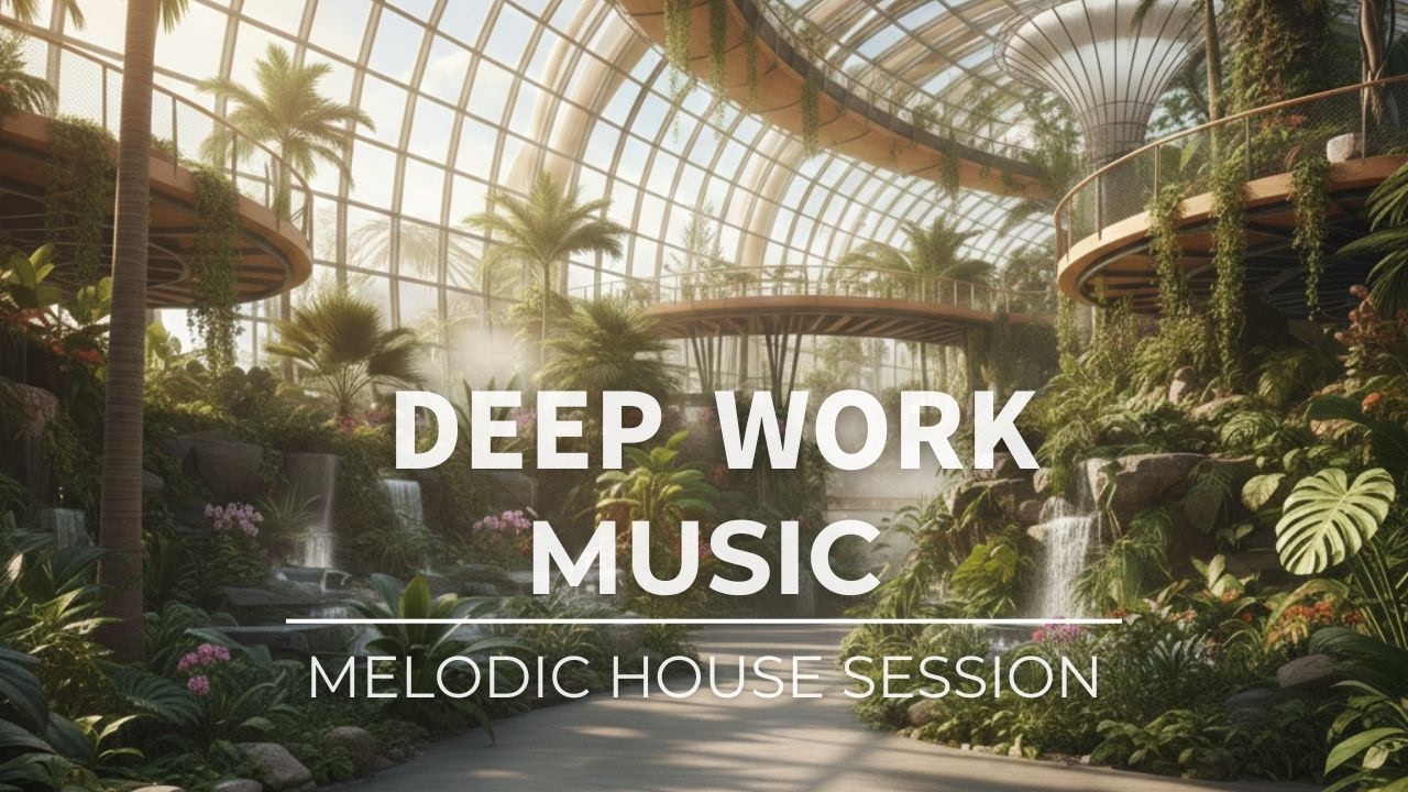 Melodic House for Deep Focus | Indoor Tropical Garden Atmosphere
