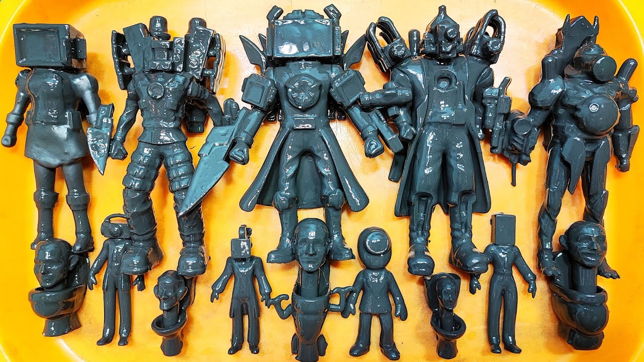 MEMBERSIHKAN MAINAN SKIBIDI TOILET, Skibidi toys, SpeakerMan, CameraMan, ClockMan, TVman, TVwoman