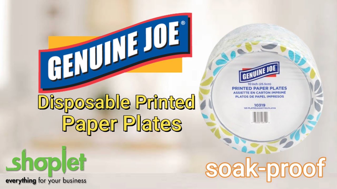 Genuine Joe Printed Paper Plates | Disposable