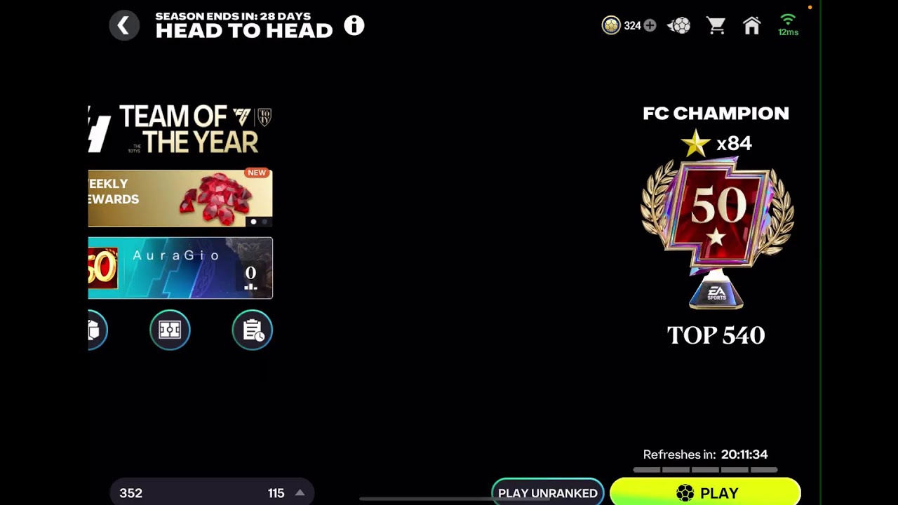 Fc Mobile H2H Rank Stream -  Brayan Fc