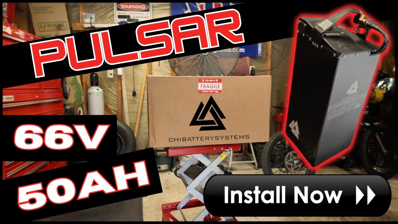 Chi Battery 66V Pulsar Install Sur-Ron Light Bee 66v 50ah