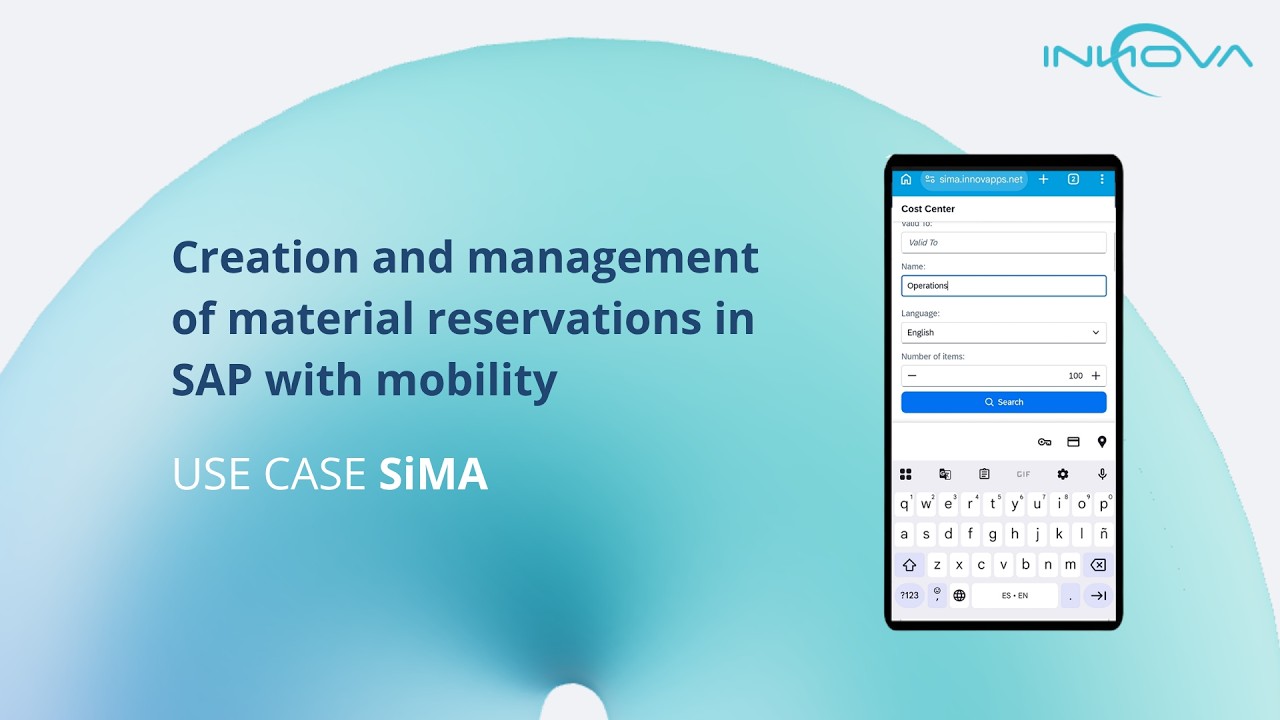Material reservation and dispatch in SAP with mobility | SiMA Use Case &ndash; Innova Apps
