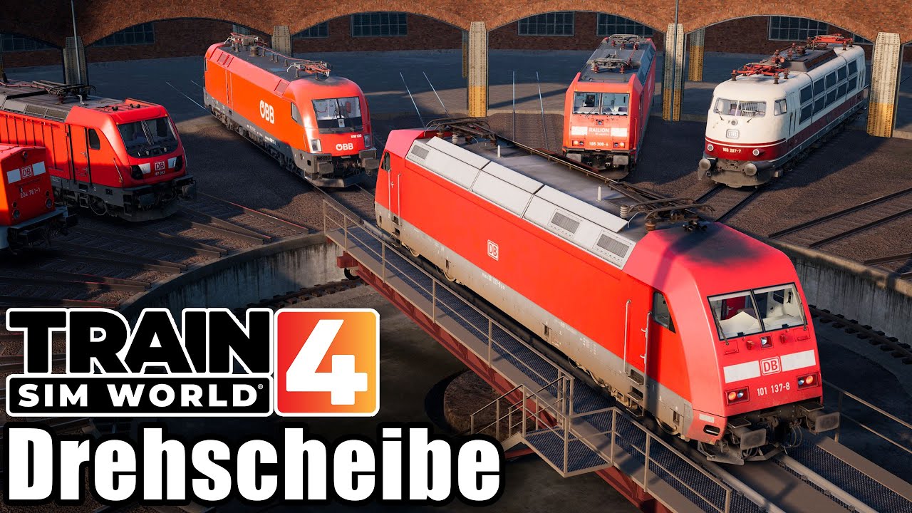Lokschuppen mit DREHSCHEIBE in TSW4