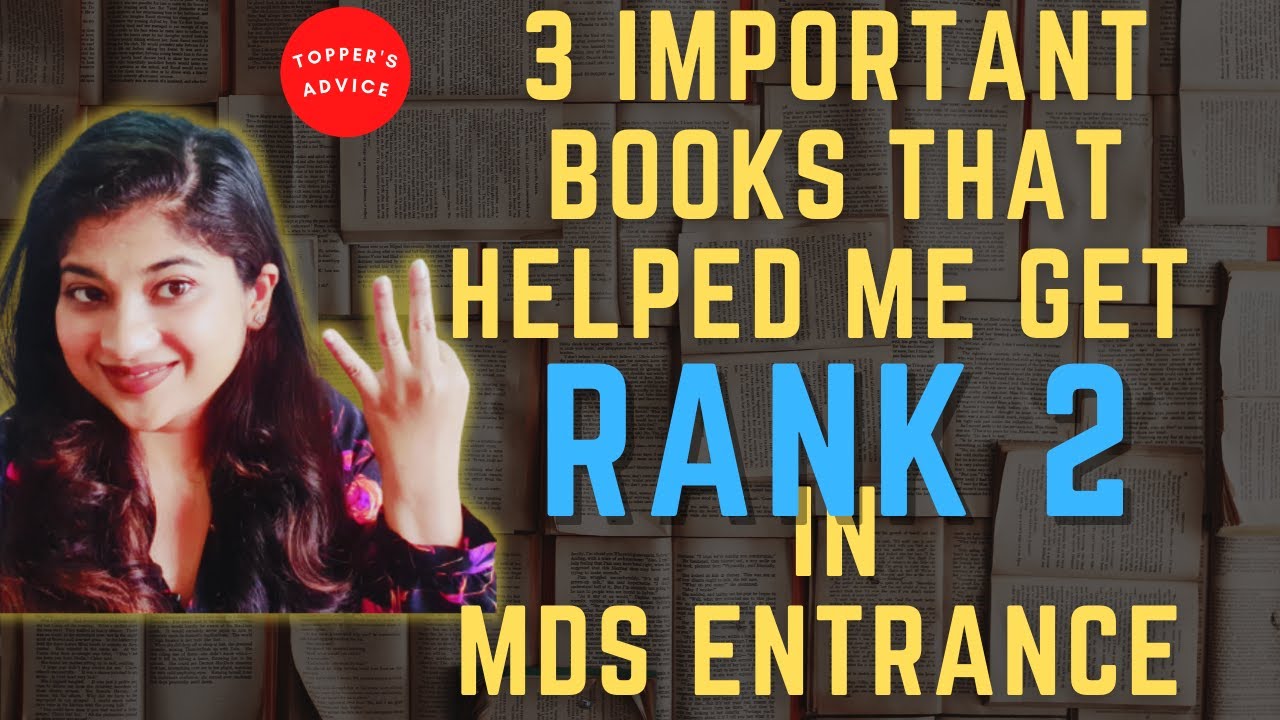 3 Important Books For NEET MDS.| MDS ENTRANCE TOPPER|