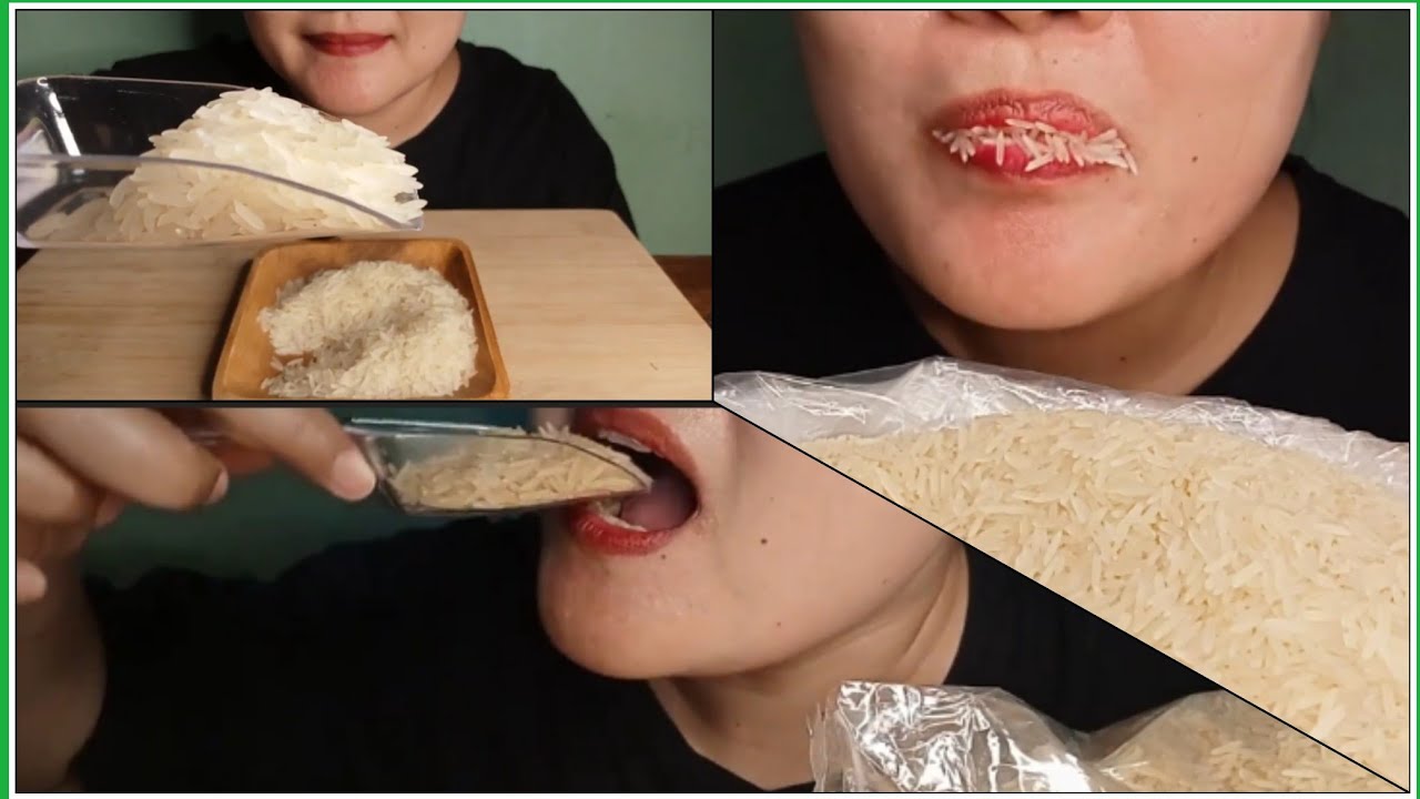 COMPILATION| Eating Hard Type of Raw Rice| Asmr Eating Crunchy Sound @JOY & LORNA FE