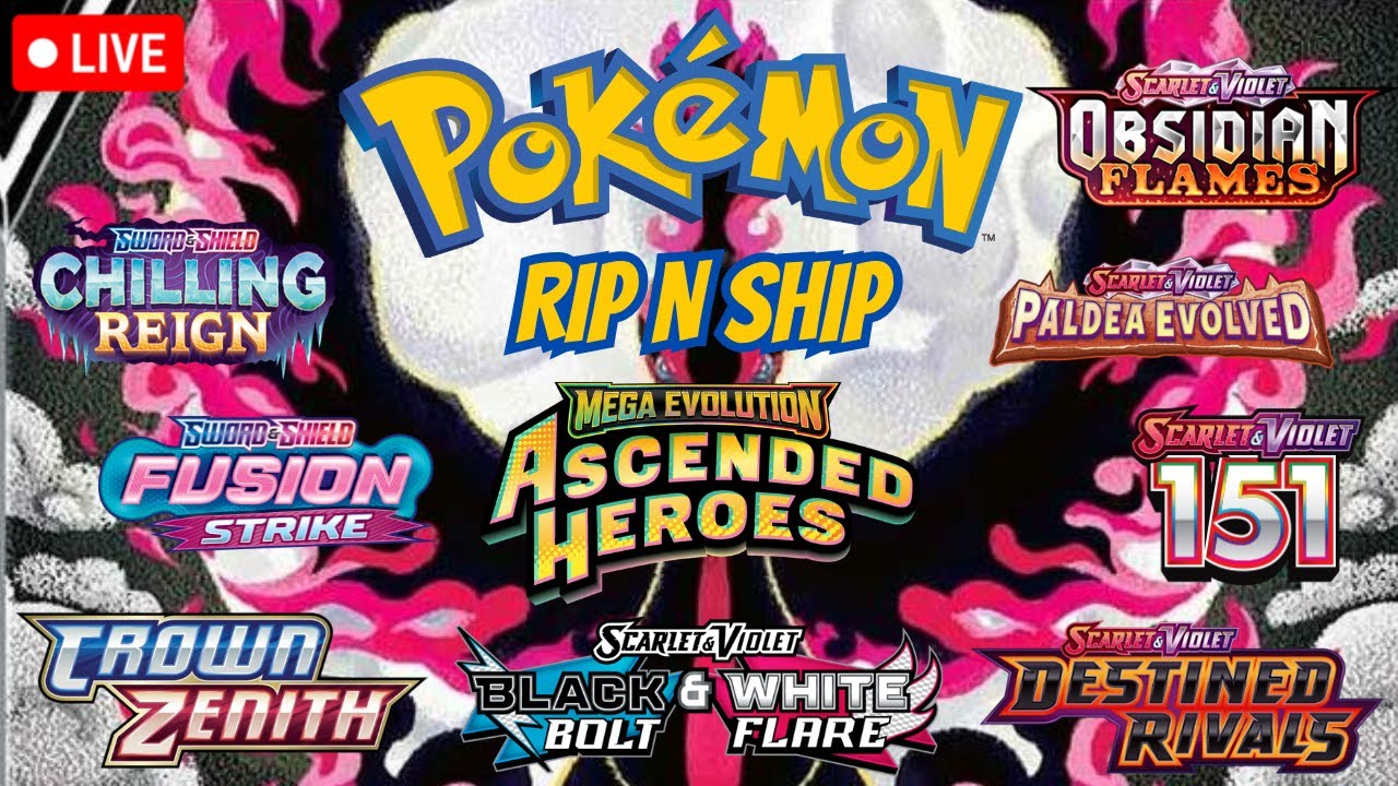 LIVE Pokemon RIP N SHIP! ASCENDED HEROES BACK IN STOCK!
