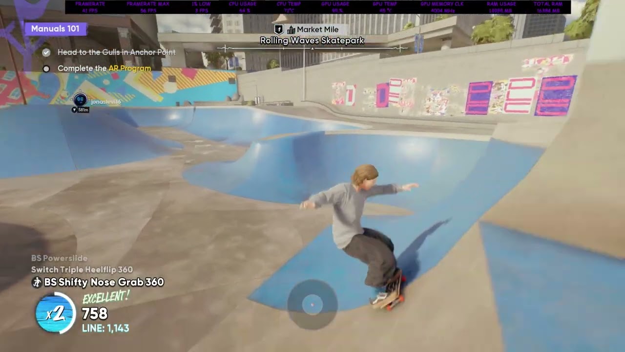 Skate All Graphics Presets Benchmark 1050ti 1440p
