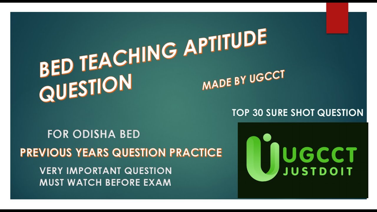 BED TEACHING APTITUDE QUESTION ODISHA BED QUESTION PREVIOUS YEAR BED QUESTION  #bed #trending#viral