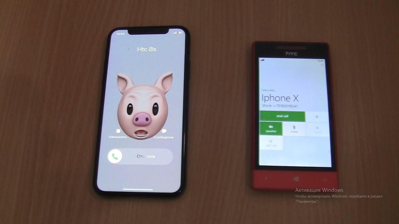 Incoming+Outgoing call at the Same Time Iphone X+Htc 8S