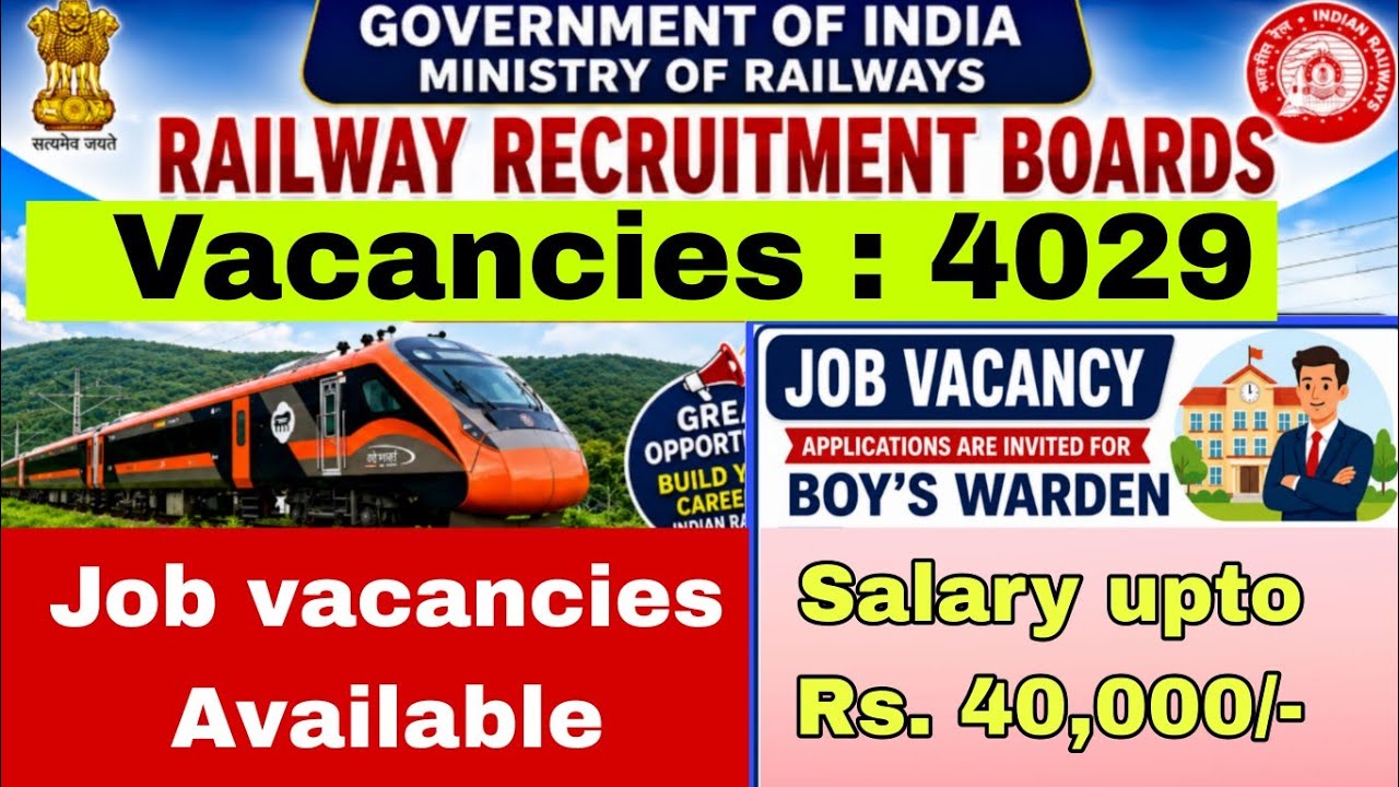 Job vacancies in Nagaland and Railway Recruitment Board exam 2026