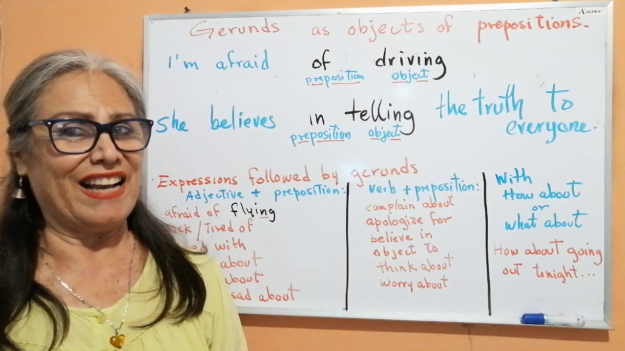 Gerunds as objects of prepositions